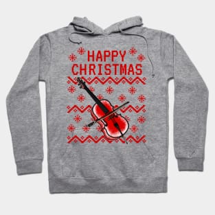 Cello Ugly Christmas Cellist Musician Hoodie